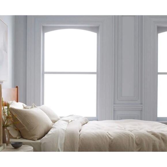 Quince Organic Airy Gauze Duvet Cover Twin Dune #T12 - Picture 2 of 3